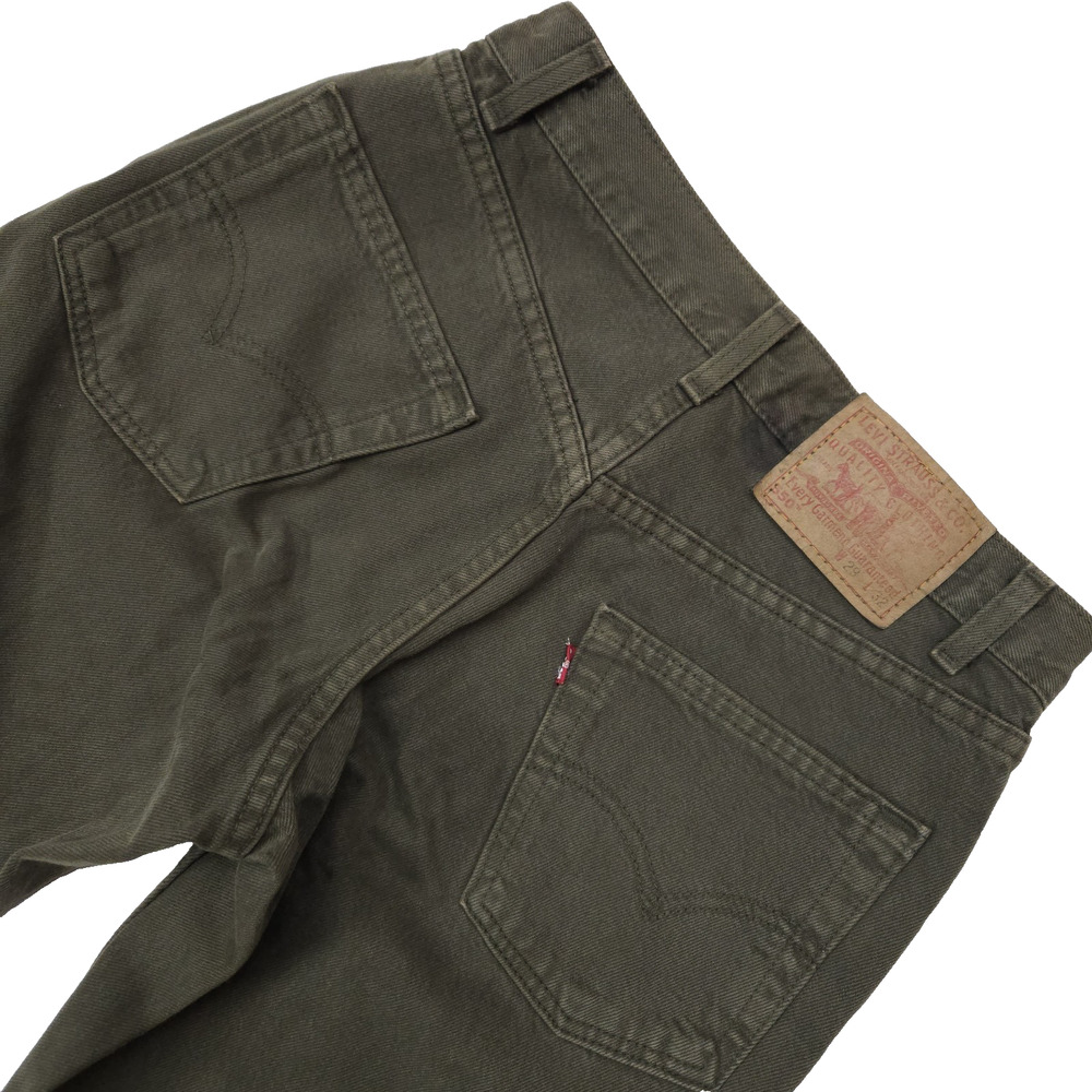 Vintage Levi's 550 Jeans Men's 29x32 USA Made Olive Green Relaxed Fit y2k